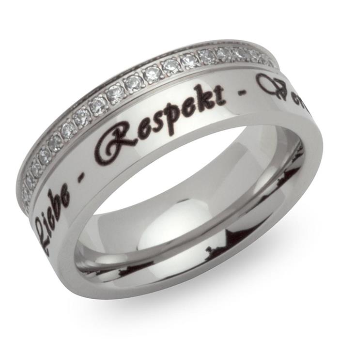 Stainless steel wedding rings with laser engraving