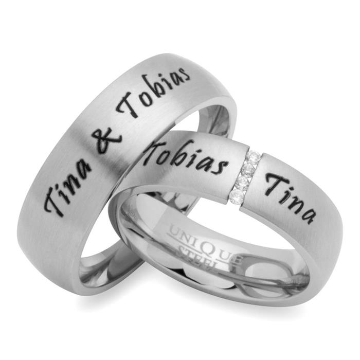 Wedding rings stainless steel wedding rings laser engraving