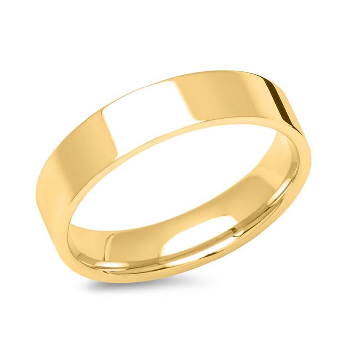 Gelbvergoldeter Ring Edelstahl 5mm breit