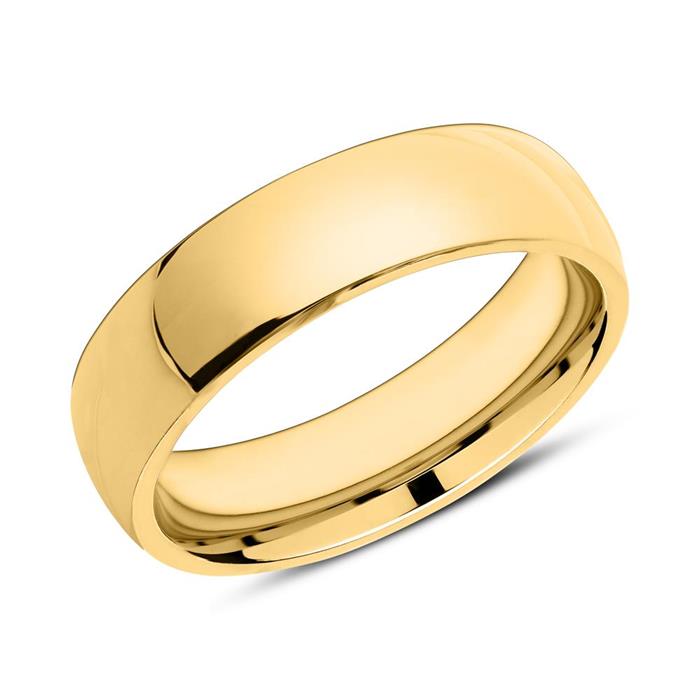 Engraving ring in gold-plated stainless steel