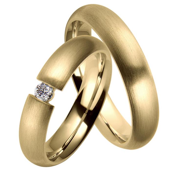 Wedding rings yellow gold 5mm