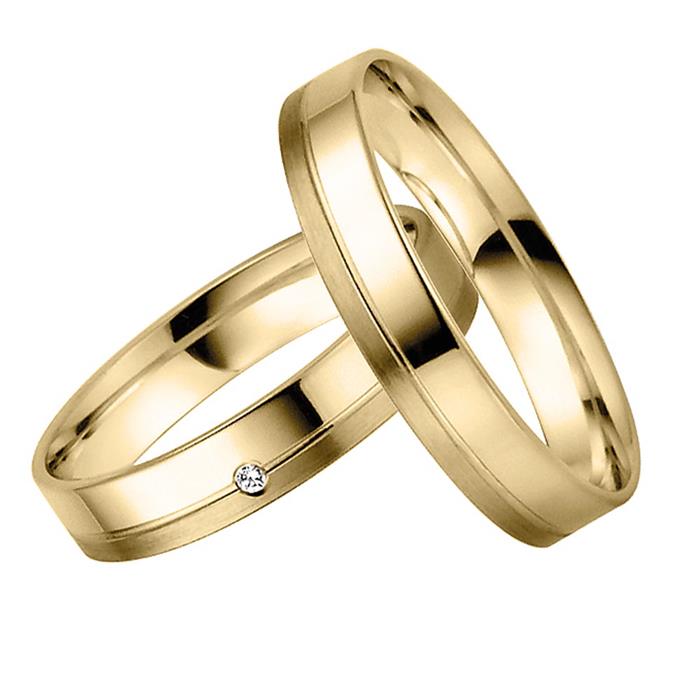 Wedding rings yellow gold 4mm