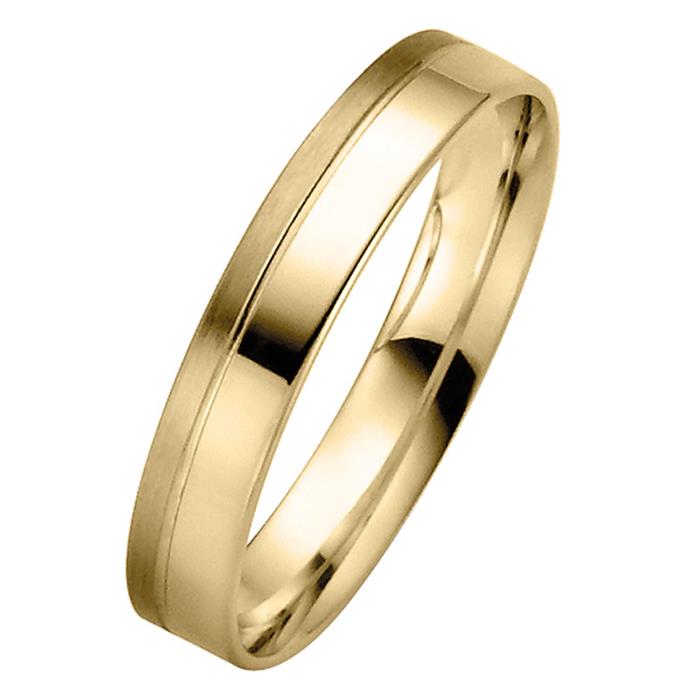Wedding Rings Yellow Gold 4mm