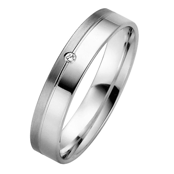 Wedding rings white gold 4mm