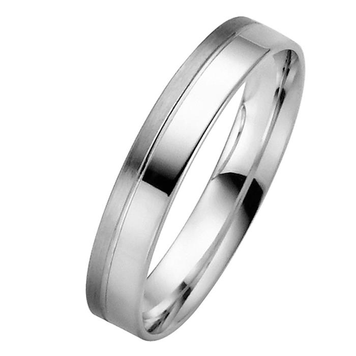 Wedding rings white gold 4mm