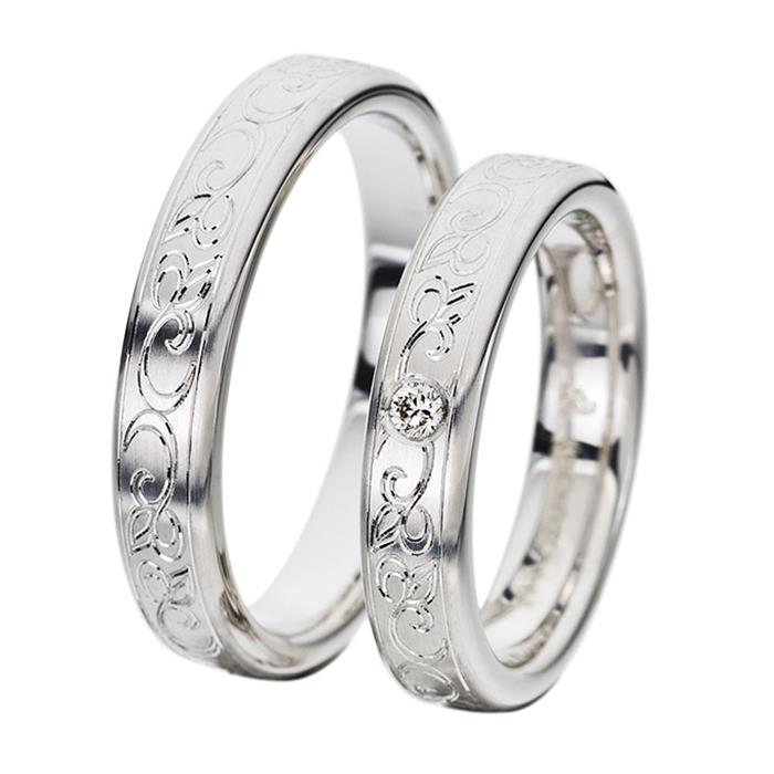 White gold wedding rings 4,5mm