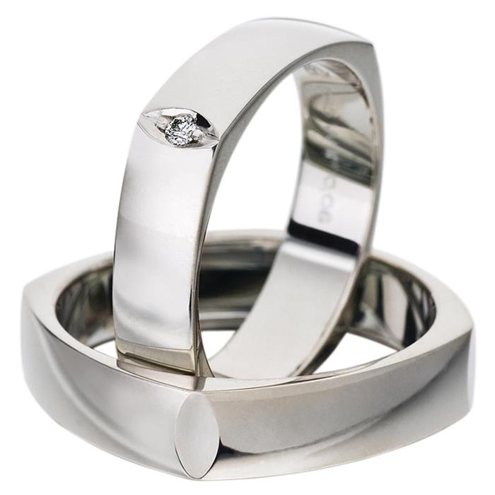 White gold wedding rings 5mm