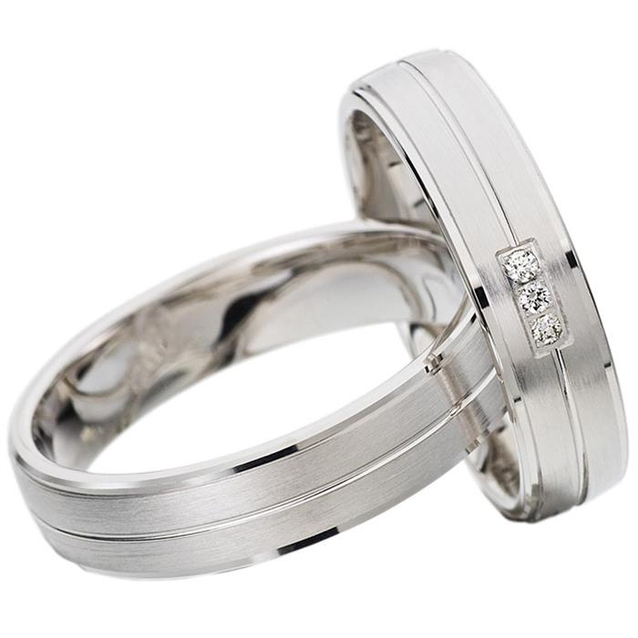 White gold wedding rings 5mm