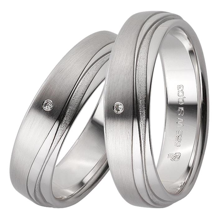 White gold wedding rings 6mm