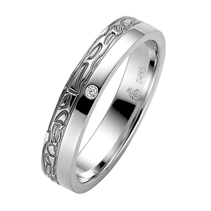 Wedding rings white gold 4mm