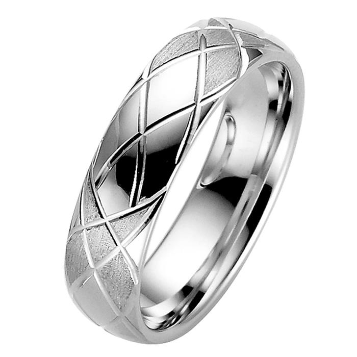 Wedding rings white gold 6mm