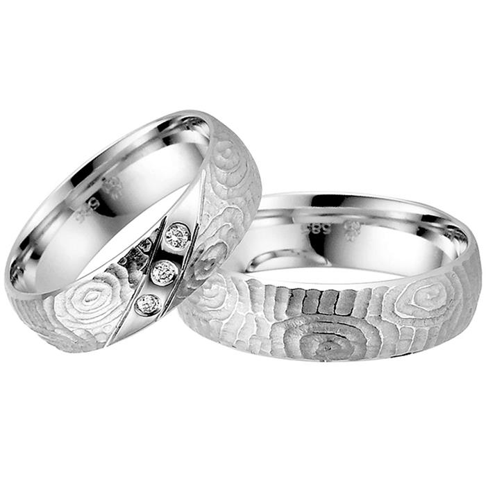 Wedding rings white gold 6mm