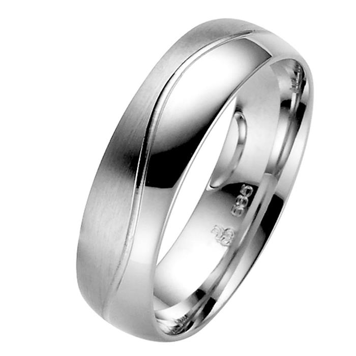 Wedding rings white gold 6mm
