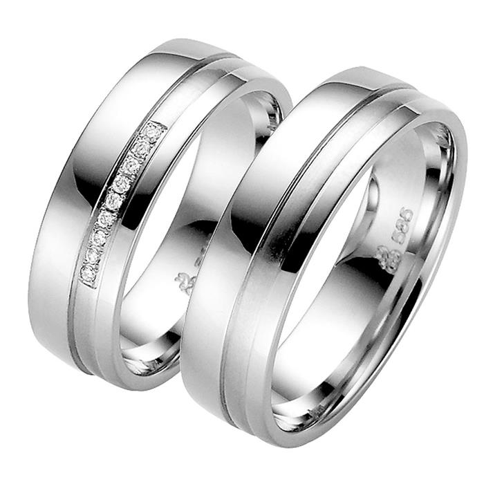 White gold wedding rings 6mm