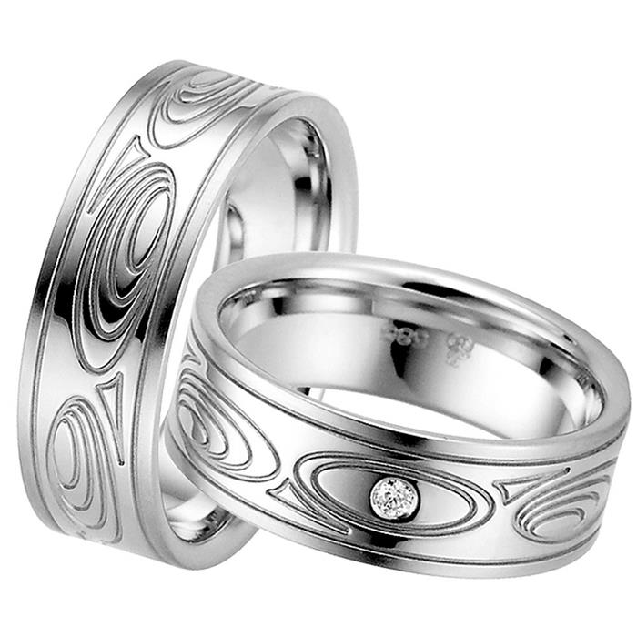 White gold wedding rings 7mm