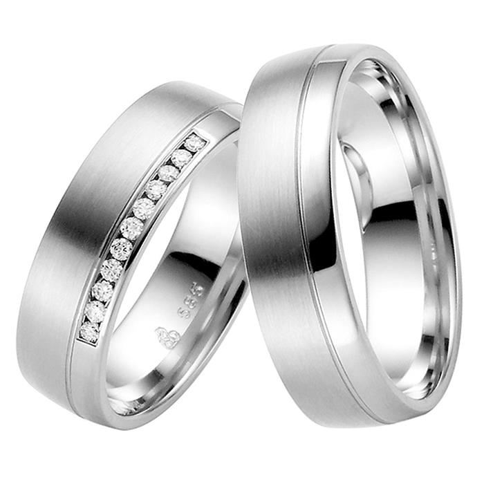 Wedding rings white gold 6mm