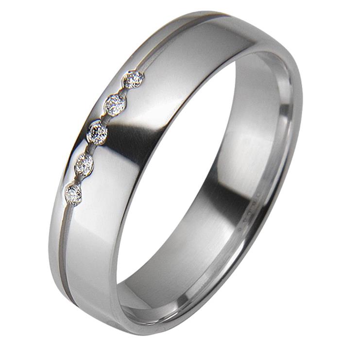 Wedding rings white gold 5mm