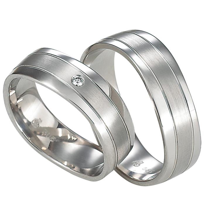 White gold wedding rings 6mm