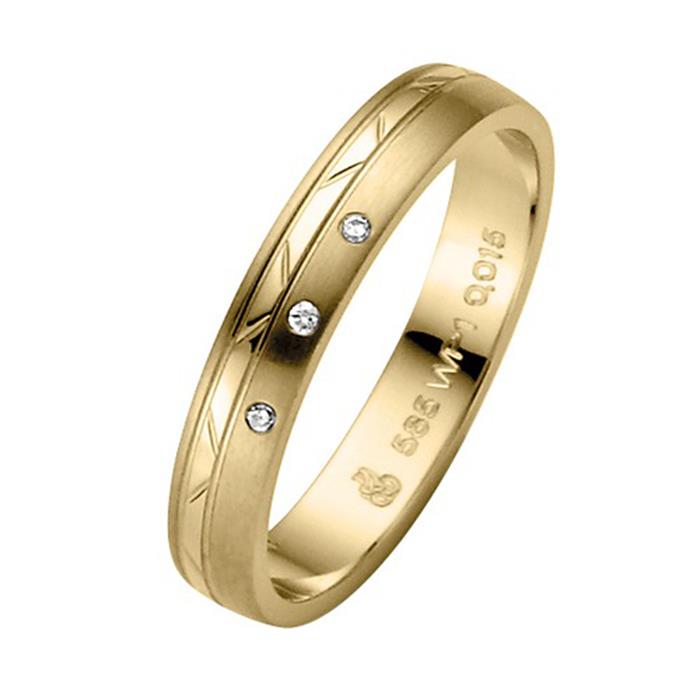 Wedding rings yellow gold 3,5mm