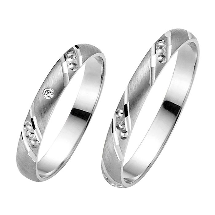 Wedding rings white gold 3mm