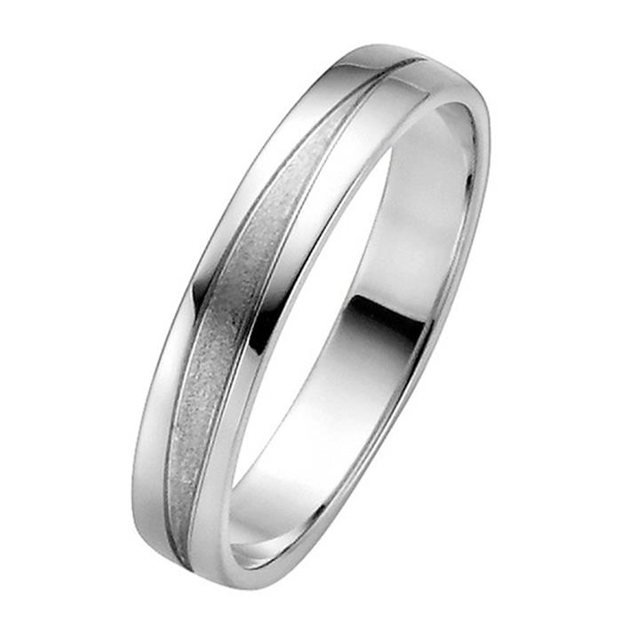 Wedding rings white gold 4mm