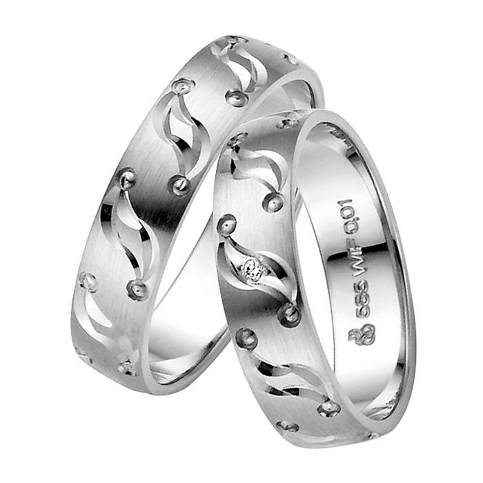 Wedding rings white gold 5mm