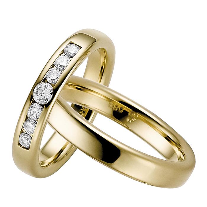 Wedding rings yellow gold 4mm