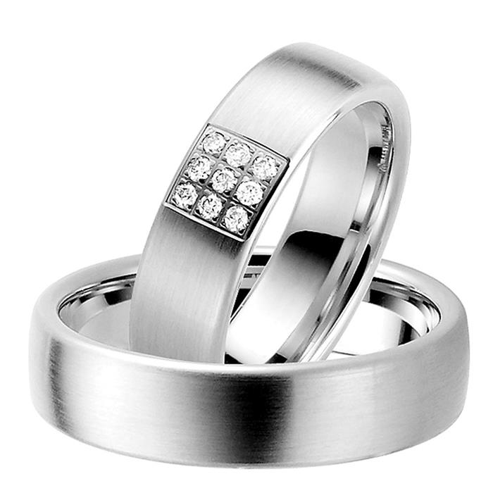 White gold wedding rings 6mm