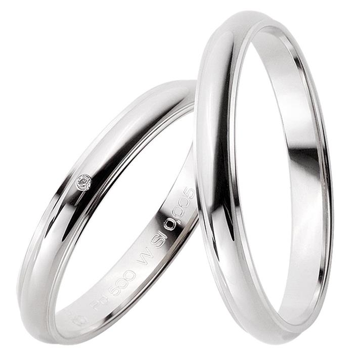 Wedding rings white gold 3mm