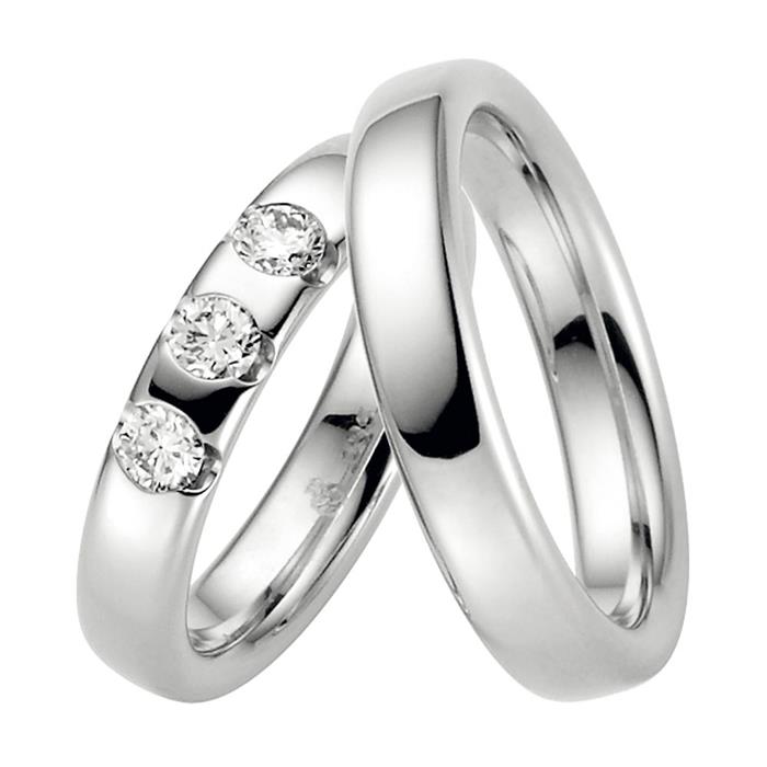 White gold wedding rings 4,5mm