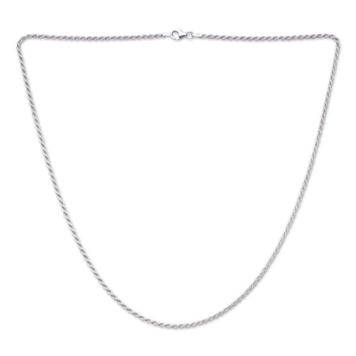 Sterling silver chain: Cord chain silver 2mm