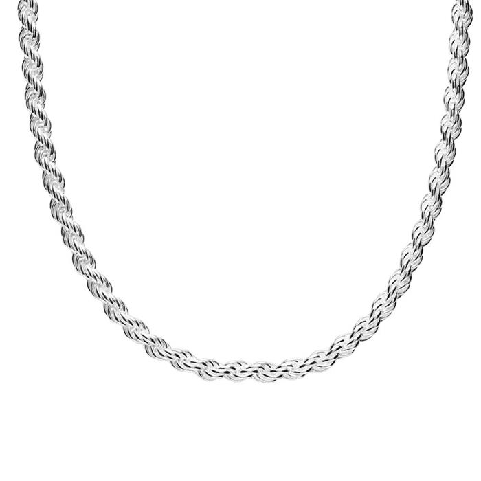 925 zilveren ketting: koordketting zilver 6mm