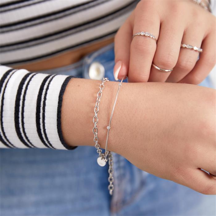 Sterling sterling silver charm bracelet