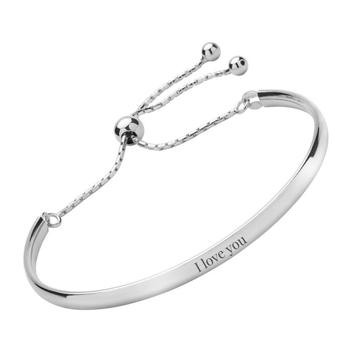 Bangle 925 zilver met graveeroptie