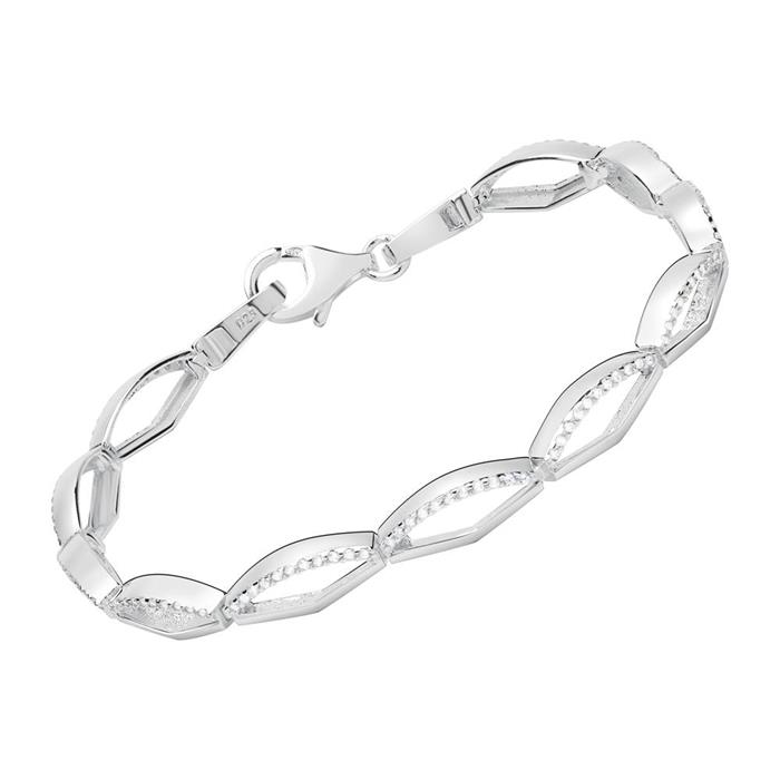 Sterling silver bracelet with zirconia stones