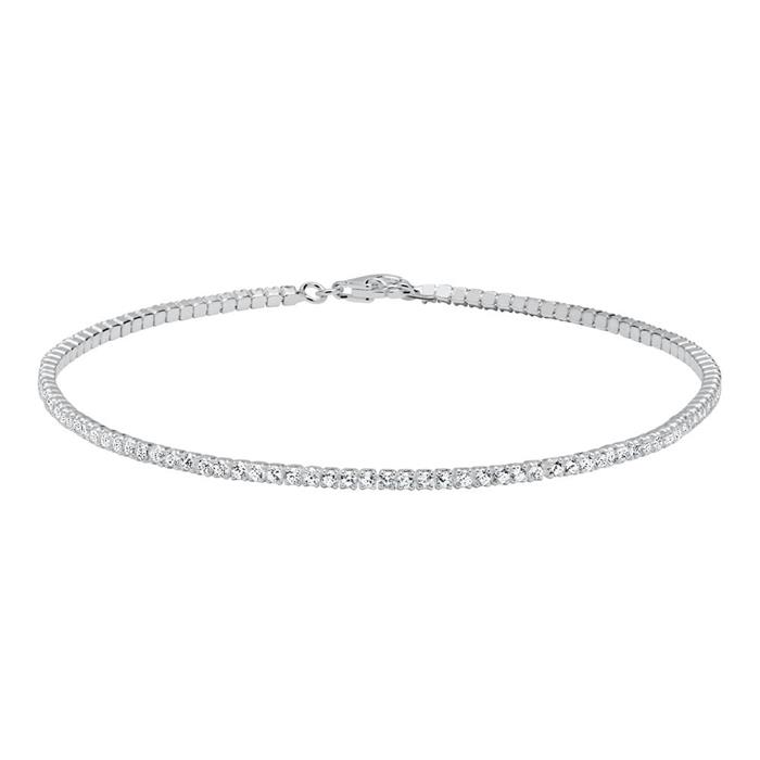 Ladies Bracelet Made Of Sterling Silver Zirconia