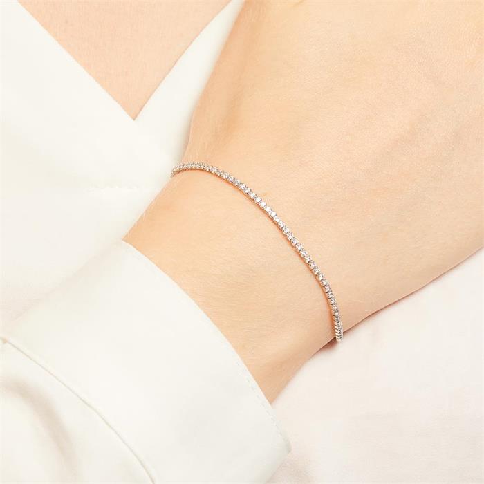 Damenarmband aus 925er Silber Zirkonia