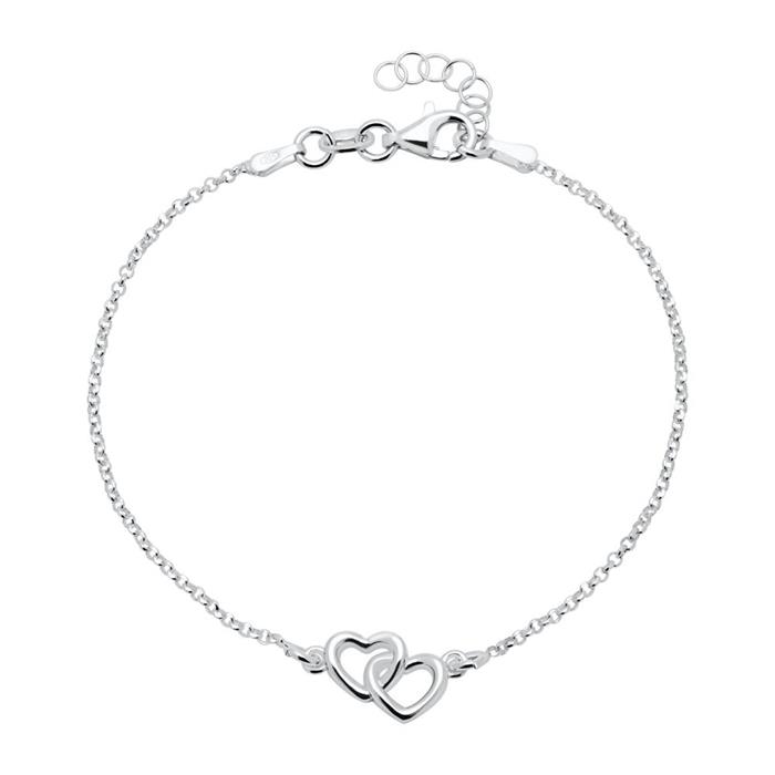 Heart bracelet in sterling silver
