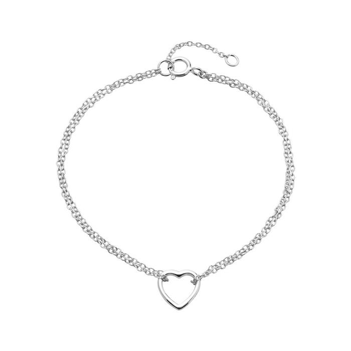 Hart armband in 925 sterling zilver