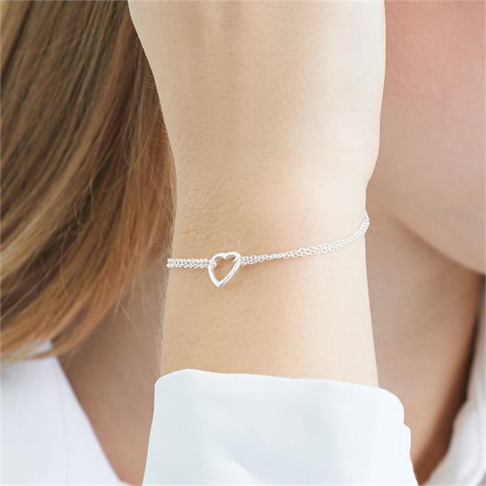 Hart armband in 925 sterling zilver