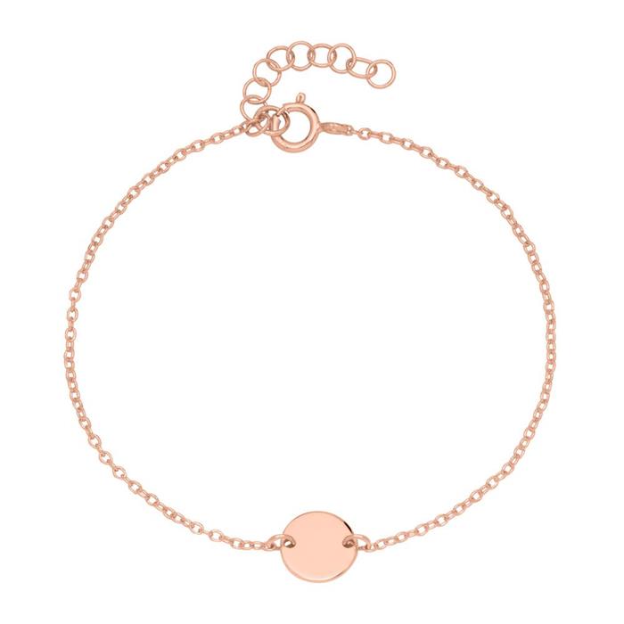 Engraving bracelet in rose gold-plated 925 silver