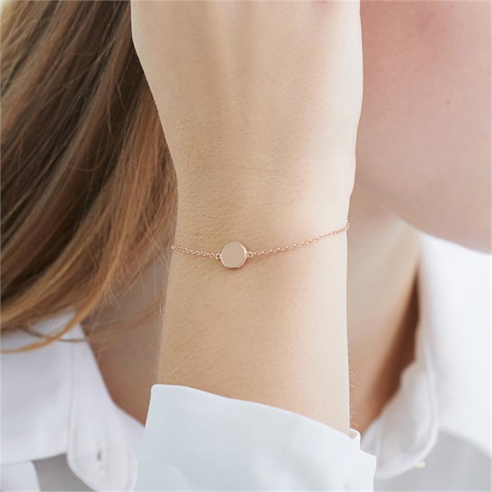 Rosévergoldetes Sterlingsilber Armband gravierbar