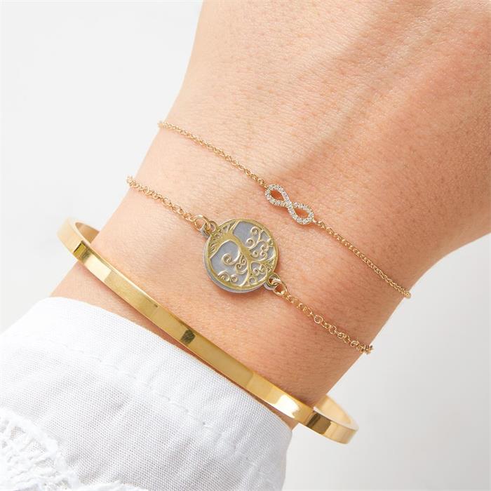 Gold plated stainless steel bracelet