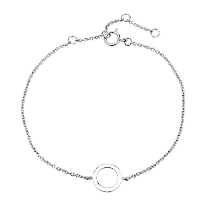 925 sterling silver circle bracelet