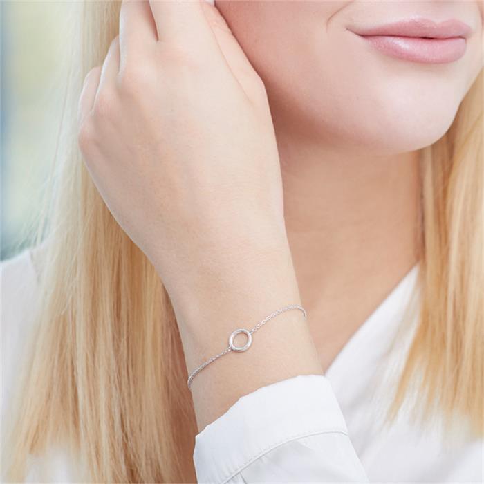 925 sterling silver circle bracelet