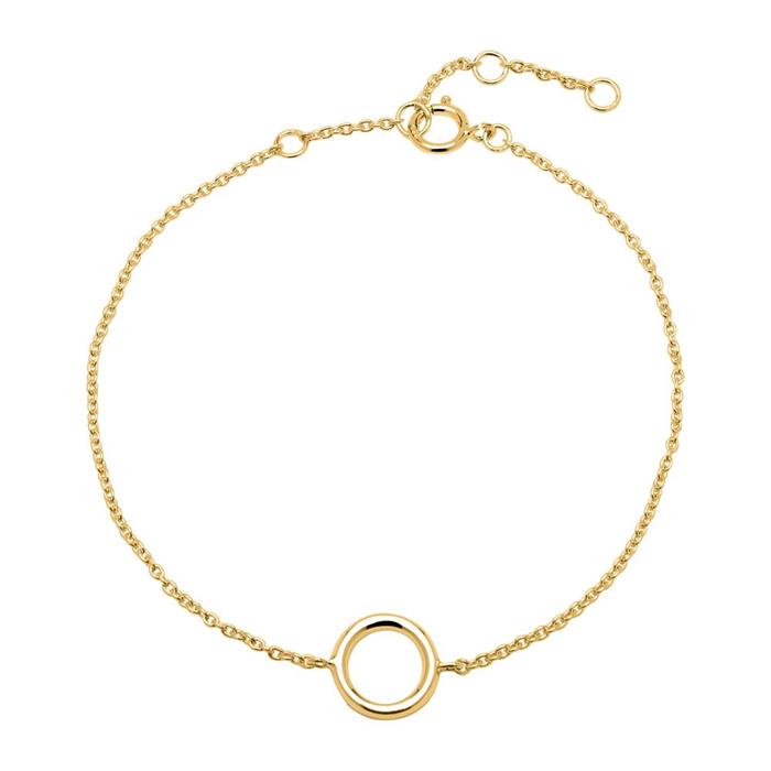 Circle bracelet in gold-plated sterling silver