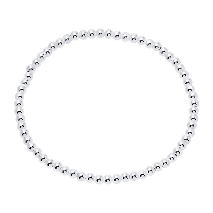 Pulsera de perlas elásticas de plata 925 para mujer