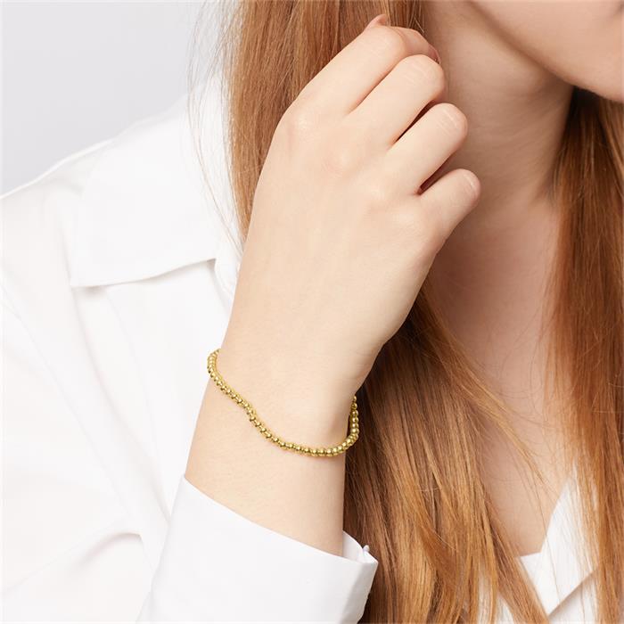 Armband für Damen aus vergoldeten 925er Silberperlen
