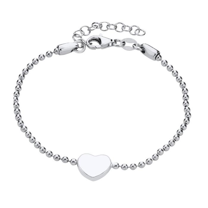 Heart bracelet in sterling silver engravable
