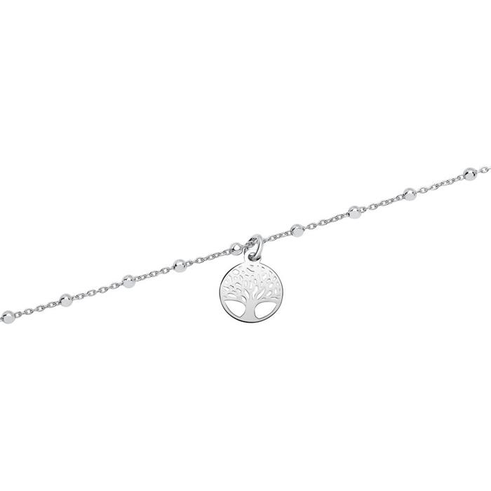 Pulsera árbol de la vida para mujer de plata 925, tricolor